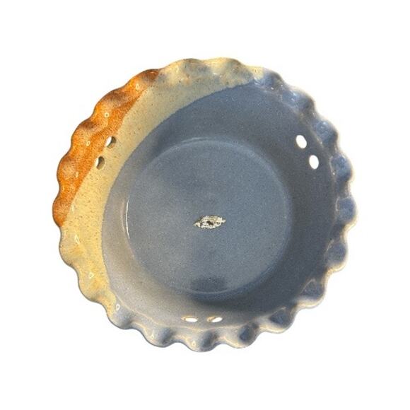 Handcrafted Clay Pen Pottery 9” Casserole Berry Pie Bowl - Picture 5 of 10